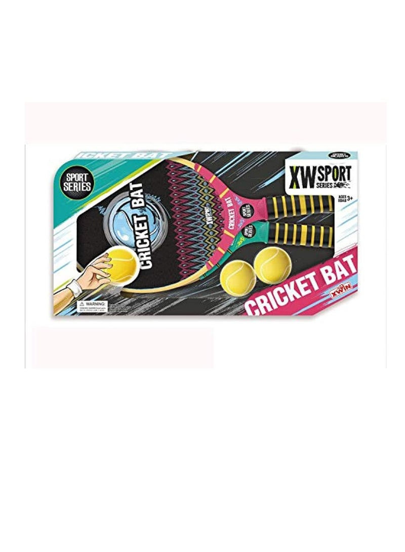 FAMILY CENTER Kids Cricket Bats 1 Pair Junior Cricket Bats for Kids Lightweight Cricket Bat for 8-10 Years Kids Cartoon Pattern - Image 1