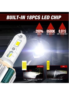 Excefore 2 PCS H15 LED Headlight Bulb,  White Extremely Bright Daytime Running Light, 120W 12000LM High Brightnes, 6500K,Suitable for Audi Mercedes Benz BMW VW  - Image 2