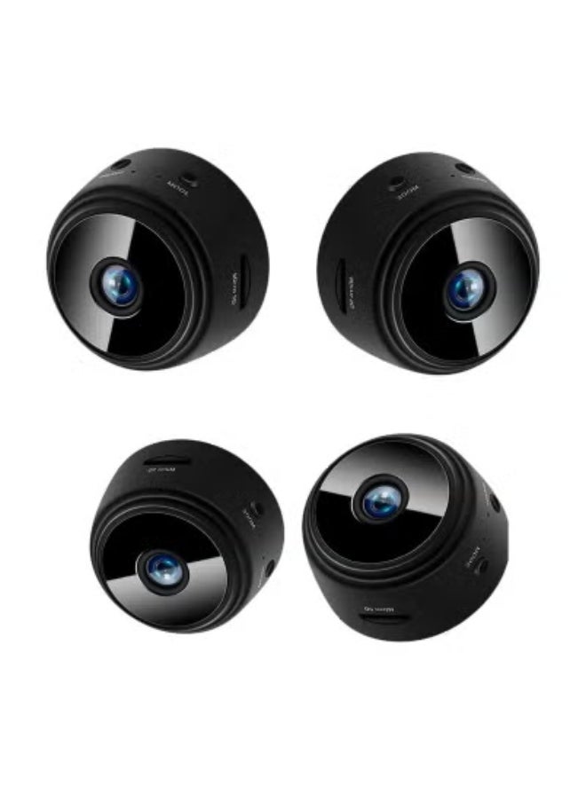 TIGER 4 Pack WiFi Mini Magnetic A9 Wireless Security Cameras – Full HD 1080P Indoor Portable Round Surveillance Cameras with Infrared Night Vision, Motion Detection, Two-Way Audio, Mobile App Alerts & Magnetic Mount – Compact & Easy-to-Install Wireless Monitoring Kit for Home, Office & Business  - Image 1