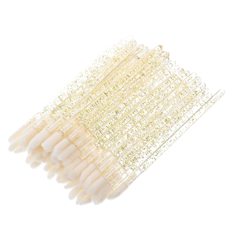 100 Pcs Disposable Crystal Lip Brush Hollow Lip Gloss Applicator Wands for Lipstick Makeup Artists Professional Use - Image 1