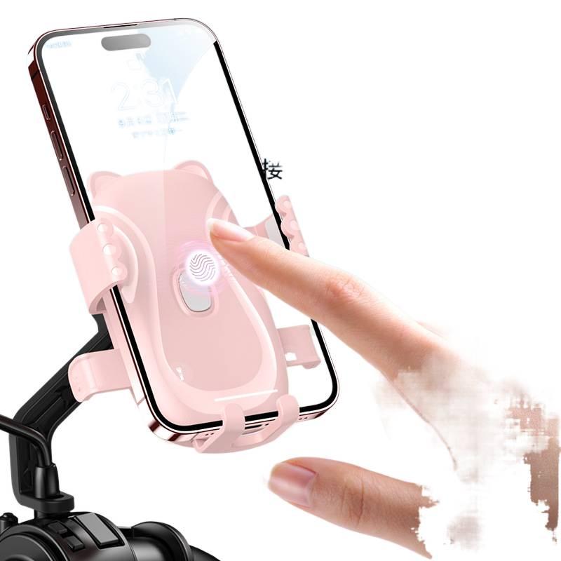 Stable Navigation Support Phone Holder Motorcycle & Bicycle for Riding and Navigation and Rearview Mirror Mount for Fits Most Smartphones - Image 2