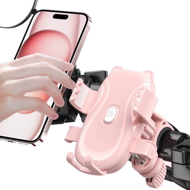 Stable Navigation Support Phone Holder Motorcycle & Bicycle for Riding and Navigation and Rearview Mirror Mount for Fits Most Smartphones - Image 1