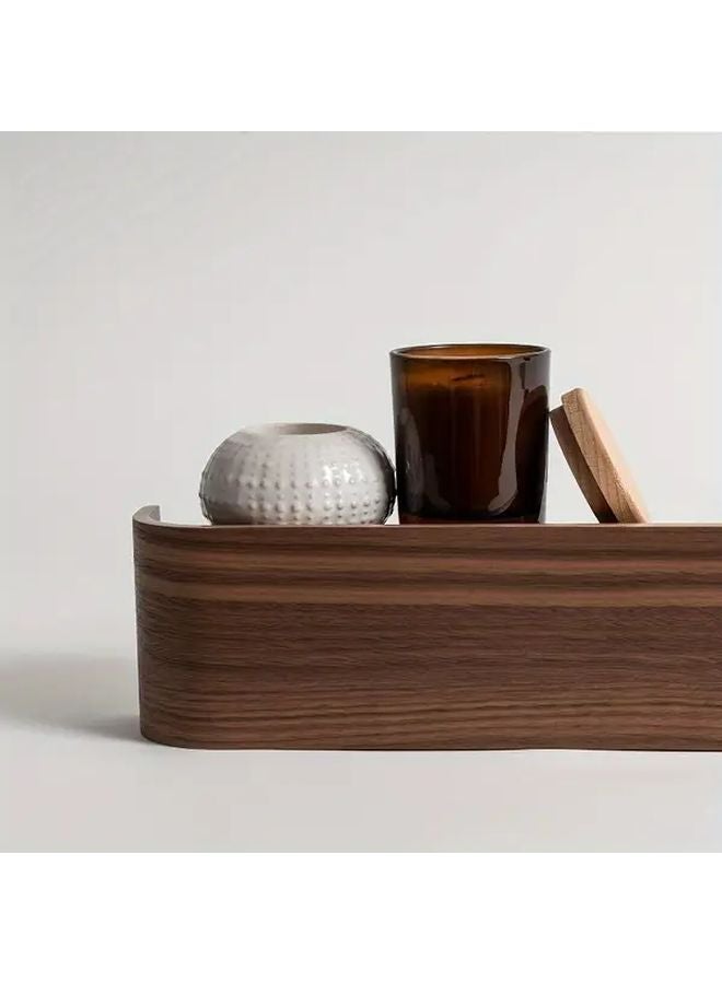 Black Minimalist Wooden Wall Mounted Key Holder Modern Entryway Organizer - Image 5