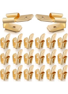 The Bros 25 Pcs Piggyback Spade Connectors, 3 Way Adapter Dual Male to Single Female Brass Quick Disconnect Connectors Piggyback Terminals Crimp Terminals Assortment Kit, Unisulated  - Image 1