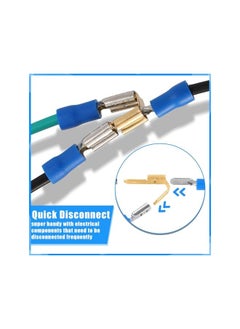 The Bros 25 Pcs Piggyback Spade Connectors, 3 Way Adapter Dual Male to Single Female Brass Quick Disconnect Connectors Piggyback Terminals Crimp Terminals Assortment Kit, Unisulated  - Image 5