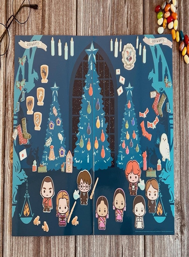 Conquest Journals Harry Potter Puffy Sticker Play Set (Holiday), Over 100 Repositionable Puffy Stickers, Reusable Double-Sided Play Board, Officially Licensed - Image 4