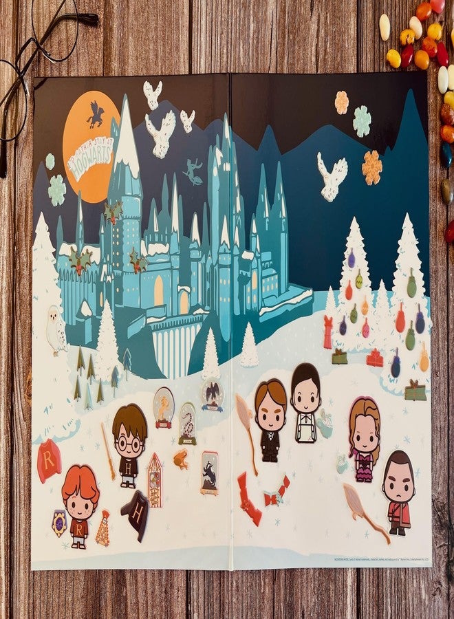 Conquest Journals Harry Potter Puffy Sticker Play Set (Holiday), Over 100 Repositionable Puffy Stickers, Reusable Double-Sided Play Board, Officially Licensed - Image 3