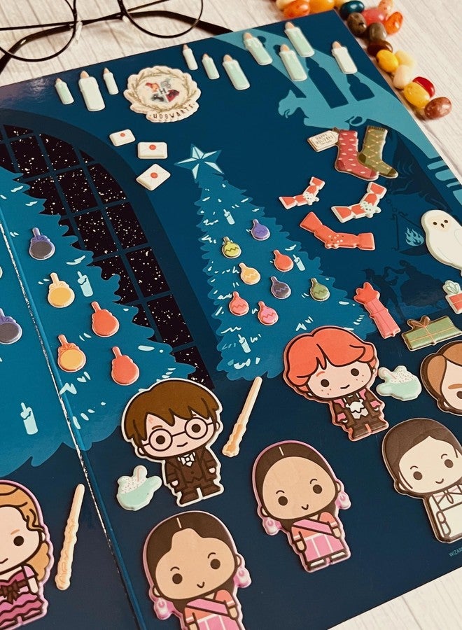 Conquest Journals Harry Potter Puffy Sticker Play Set (Holiday), Over 100 Repositionable Puffy Stickers, Reusable Double-Sided Play Board, Officially Licensed - Image 5