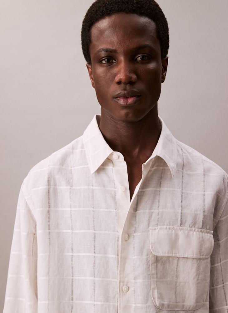 كالفن كلاين قميص كتان قطن - Image 4