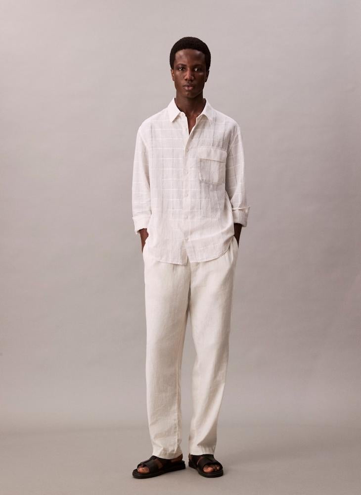 كالفن كلاين قميص كتان قطن - Image 5