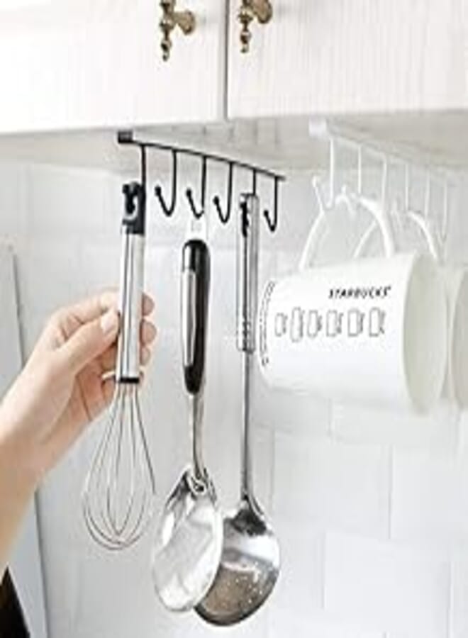 Small Kitchen Cup Organizer:Set of 2 Tumblers Drying Towel Hanging Cup Holder for Cabinet Chucket-Katait