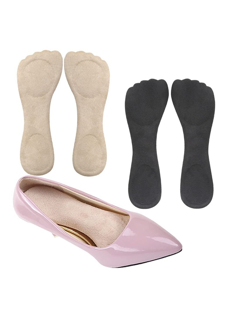 SYOSI 2Pairs Pumps Inserts Women Adhesive Velvety Cushioning Insoles for Pumps Anti-Slip - Image 1