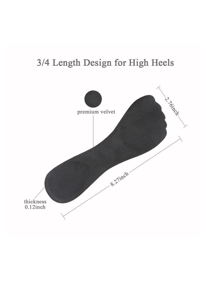 SYOSI 2Pairs Pumps Inserts Women Adhesive Velvety Cushioning Insoles for Pumps Anti-Slip - Image 2