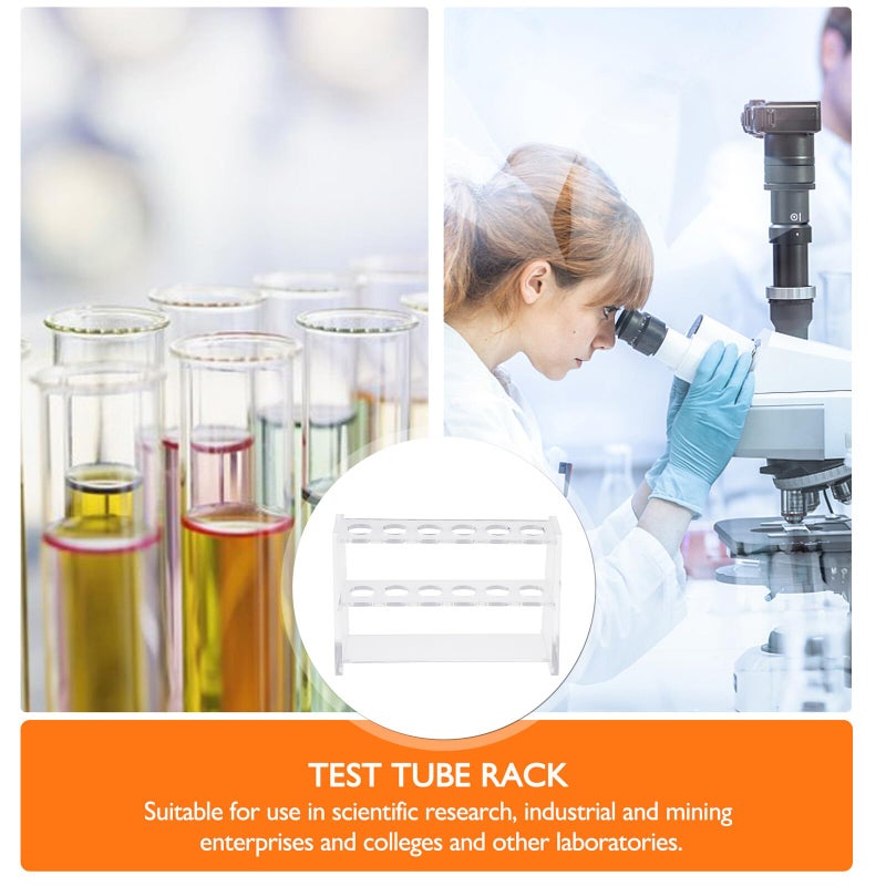 Dual Layer Acrylic Test Tube Rack Holder For Centrifuge Tubes And Small Items Storage - Image 5