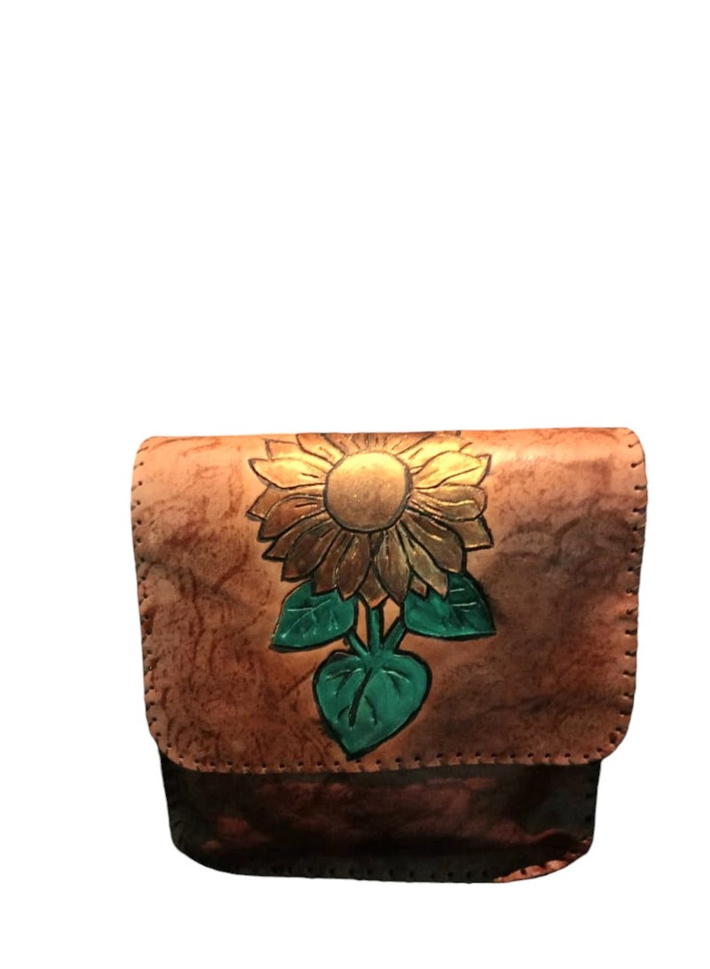 Sheer Fashionable Leather Crossbody Bag  - Image 1