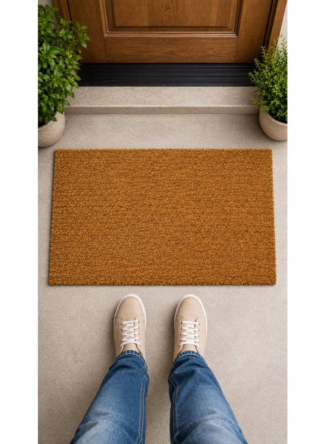 Home auraa Premium Doormat  40x60cm | Non Slip PVC Backed Natural Plain Coir Material | Indoor Outdoor Durable Entrance Doormats - Image 2
