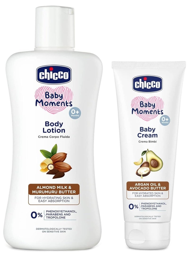 Chicco Body Lotion 200 ml with Baby Cream 100g - Image 1