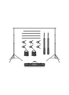 Neewer Neewer Photo Studio Backdrop Support System, 10ft/3m Wide 6.6ft/2m High Adjustable Background Stand with 4 Crossbars, 6 Backdrop Clamps, 2 Sandbags, and Carrying Bag for Portrait & Studio Photography  - Image 5