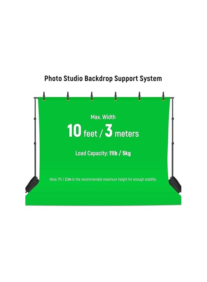 Neewer Neewer Photo Studio Backdrop Support System, 10ft/3m Wide 6.6ft/2m High Adjustable Background Stand with 4 Crossbars,8 Backdrop Clamps, 2 Sandbags, and Carrying Bag for Portrait & Studio Photography - Image 5