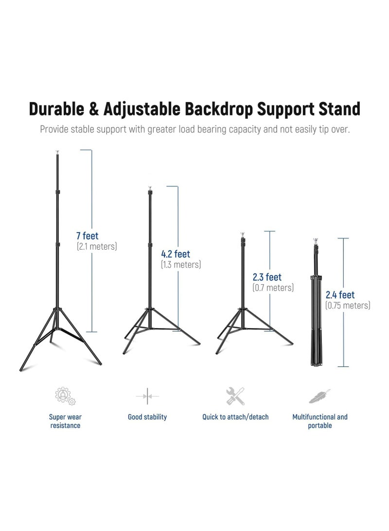 Neewer Neewer Photo Studio Backdrop Support System, 10ft/3m Wide 6.6ft/2m High Adjustable Background Stand with 4 Crossbars,8 Backdrop Clamps, 2 Sandbags, and Carrying Bag for Portrait & Studio Photography - Image 3