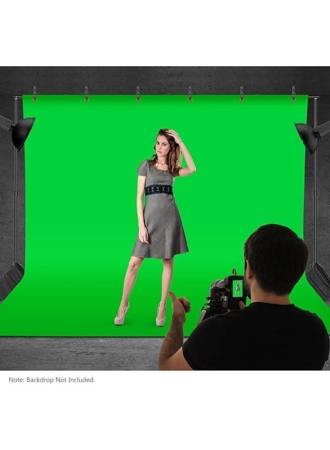 نيوير نظام دعم خلفية استوديو الصور من Neewer، حامل خلفية قابل للتعديل بعرض 10 أقدام/3 أمتار وارتفاع 6.6 أقدام/2 متر مع 4 قضبان عرضية و8 مشابك خلفية وحقيبتين رمل وحقيبة حمل للتصوير الفوتوغرافي للصور الشخصية والاستوديو - Image 2