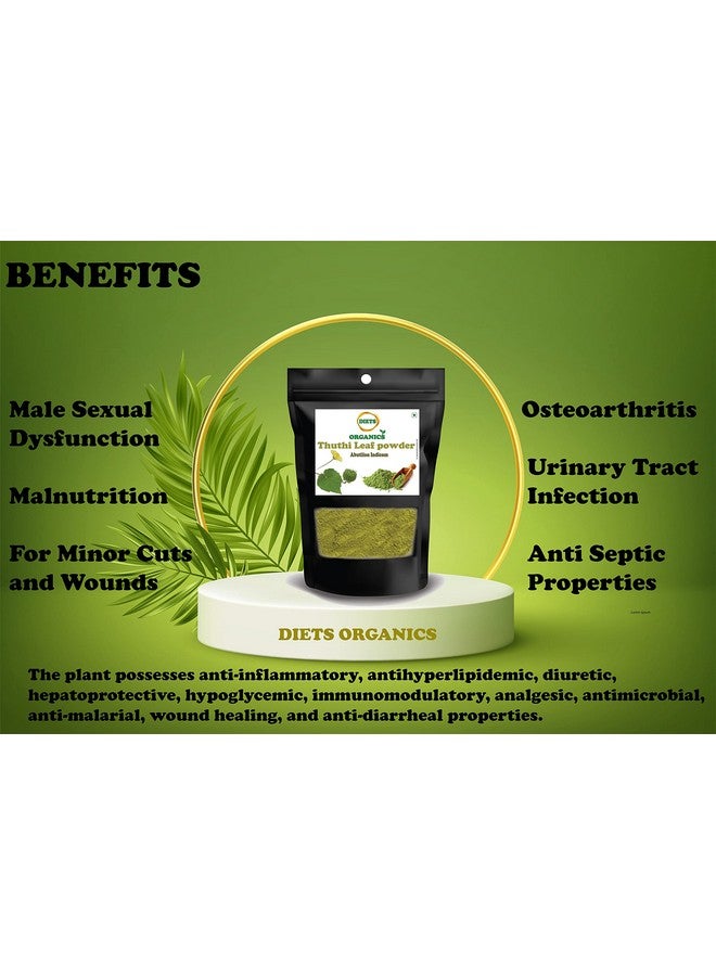 DIETS ORGANICS Thuthi Leaf Powder, Indian Mallow Leaf Powder, Abutilon Indicum/Thuthi Ilai Podi/Atibala/Duvvena Benda/Velluram/Tutti Gida- 100 G  - Image 2