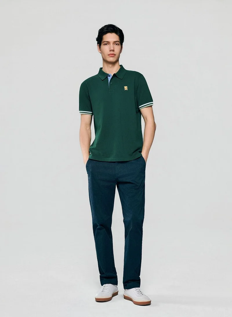 GIORDANO Men's Slim Fit Performance Pique Polo