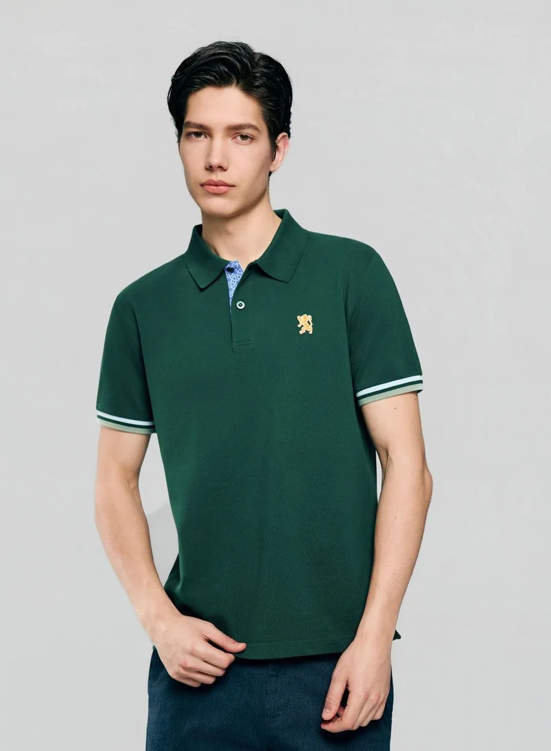 GIORDANO Men's Slim Fit Performance Pique Polo