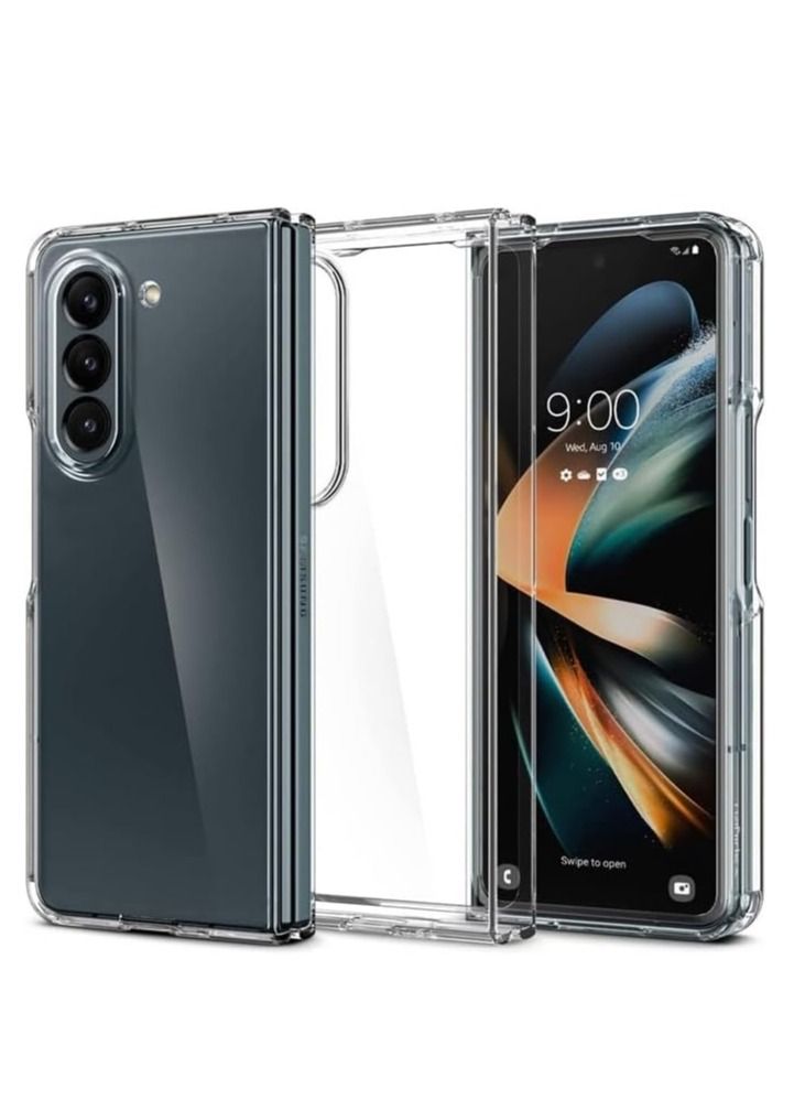 جينيكست جراب لهاتف Samsung Galaxy Z Fold 5 [مقاس نحيف] غطاء شفاف للكمبيوتر الشخصي ، جراب هاتف ممتص للصدمات مقاوم للصدمات لهاتف Samsung Galaxy Z Fold 5 5G 2023 - شفاف - Image 1