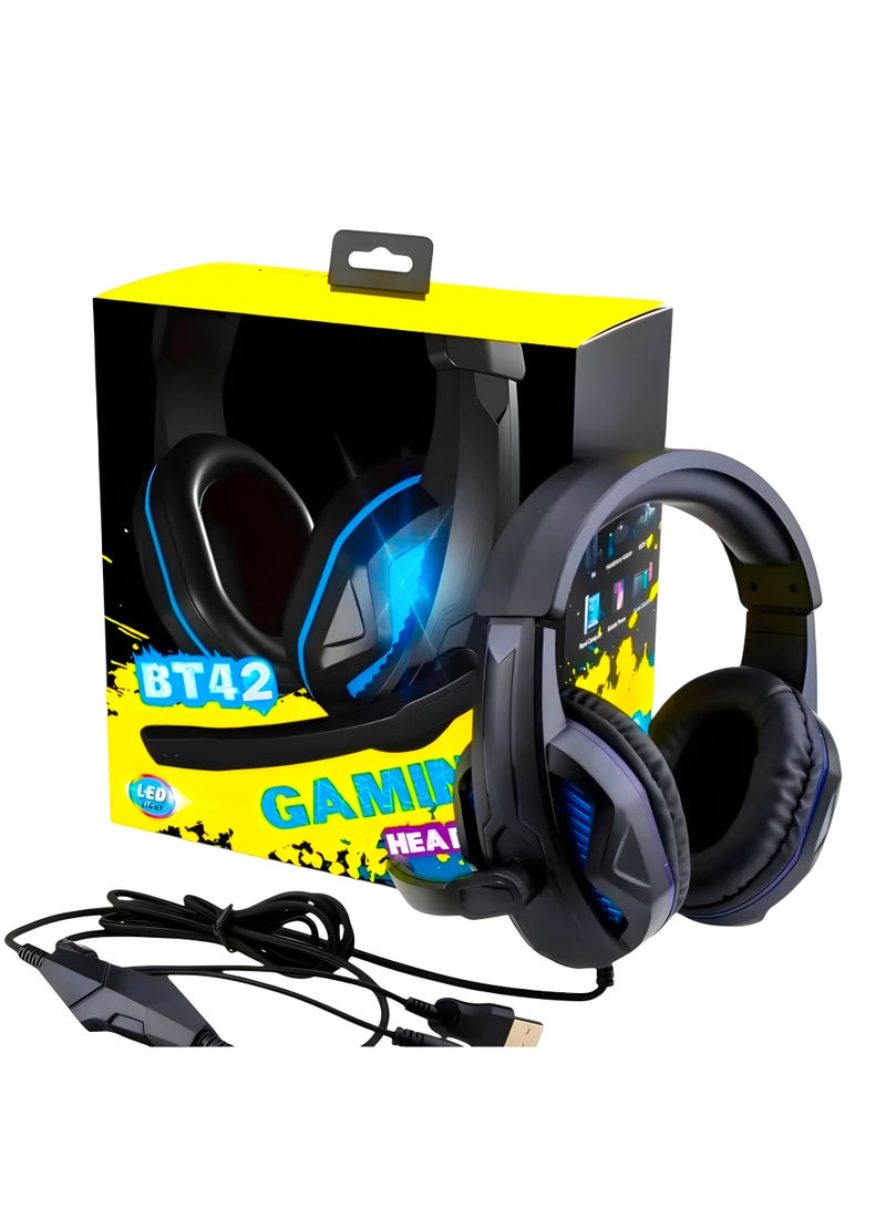 Soundmax BT42 Gaming Headset – Clear Audio, Noise Reduction, 3.5mm Plug, with Mic for PC, PS4, Xbox, Mobile - Image 2