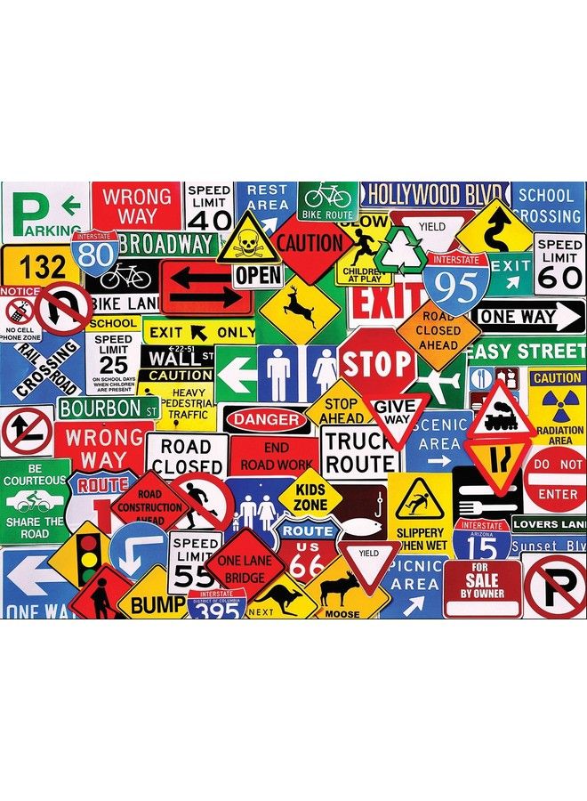 WHITE MOUNTAIN Puzzles Road Signs 500 Piece Jigsaw Puzzle - Image 2