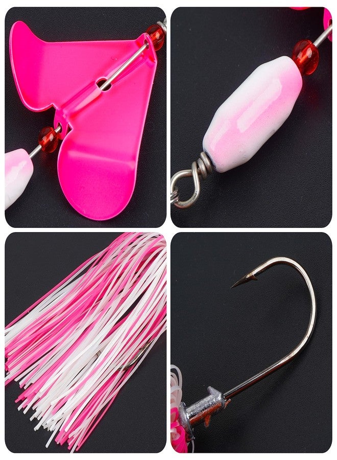 OROOTL Spinnerbait Fishing Lures Kit Set, 6pcs Bass Fishing Buzzbait Multicolor Bass Trout Salmon Metal Spinner Baits Swim Jigs Freshwater Saltwater Fishing - Image 4