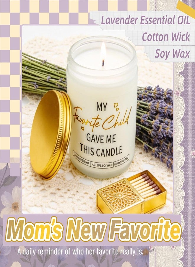 Happy Pop Funny Gifts for Mom from Daughter - My Favorite Child Gave Me This Candle & Keychain Set, Unique Humor Present for Mom, Women, Grandma - Birthday, Lavender Scented Gift Set - Image 3