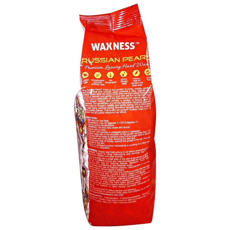 Waxness Russian Pearl Hard Wax Beads 2.2 lb (1 kg) â€“ Rosin-Free Stripless Hard Wax with Creamy Texture and Skin Visibility, Professional Use â€“ Made in Italy - Image 4