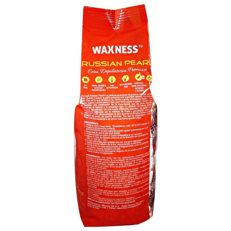 Waxness Russian Pearl Hard Wax Beads 2.2 lb (1 kg) â€“ Rosin-Free Stripless Hard Wax with Creamy Texture and Skin Visibility, Professional Use â€“ Made in Italy - Image 3