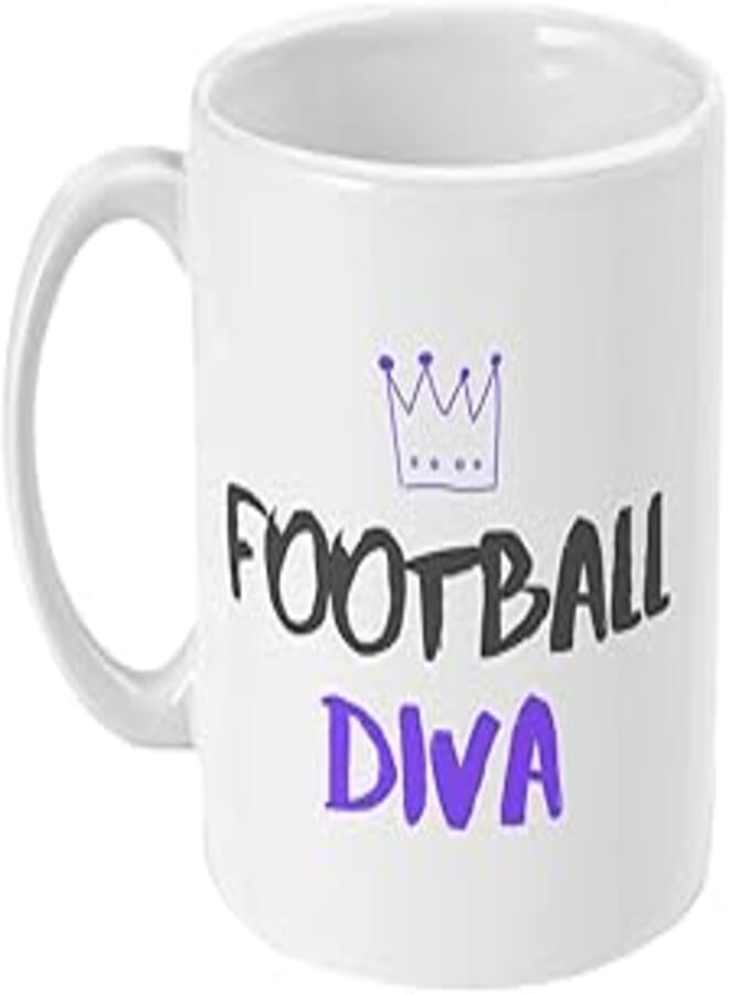 Football Mug Cup - Football Gift for Women Girls Football Players & Coaches - Football Diva