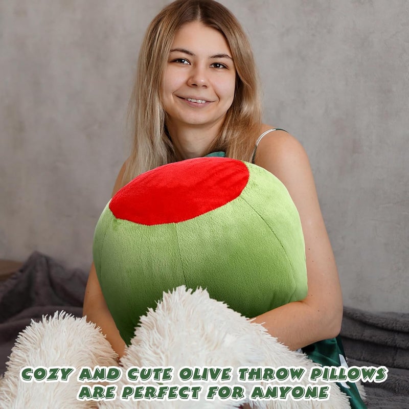 Beeveer Decorative Cute Olive Plush Pillow Kawaii Fruit Stuff Hugging Plushies Gift Soft Novelty Pillow Cushion Seat Decor for Home Room - Image 5