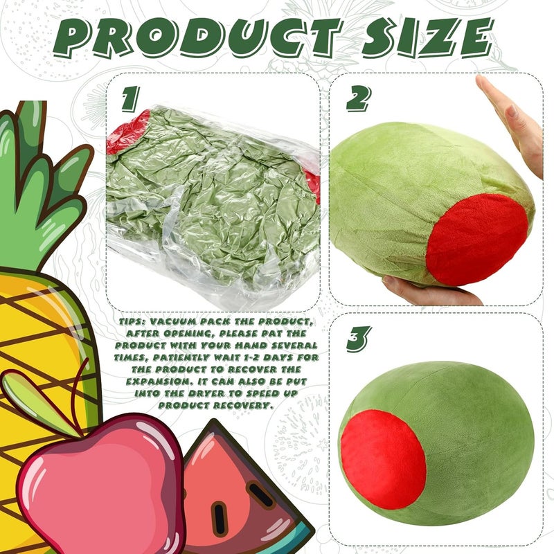 Beeveer Decorative Cute Olive Plush Pillow Kawaii Fruit Stuff Hugging Plushies Gift Soft Novelty Pillow Cushion Seat Decor for Home Room - Image 3