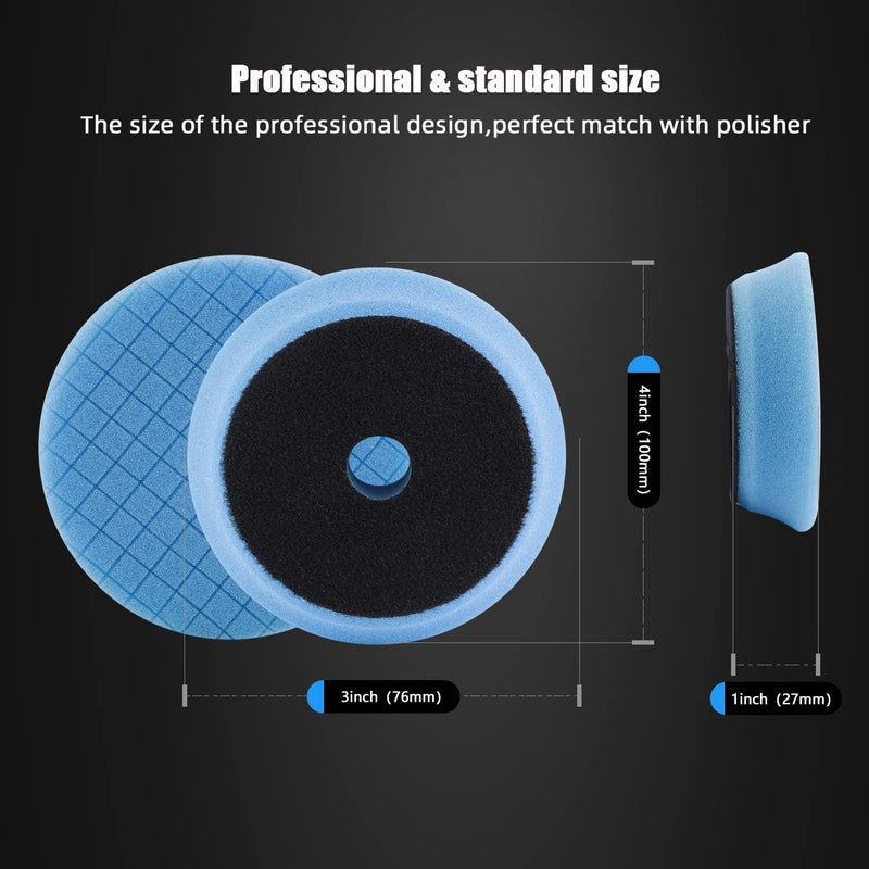 SPTA Drill polishing kit, 11Pcs 3-Inch Buffing Polishing Pads, Car Foam Drill Buffing Pad, Polishing Pads Kit, Car Buffer Polisher Kit Drill Buffing Kit for Car Polishing, Waxing, Sealing Glaze - Image 3