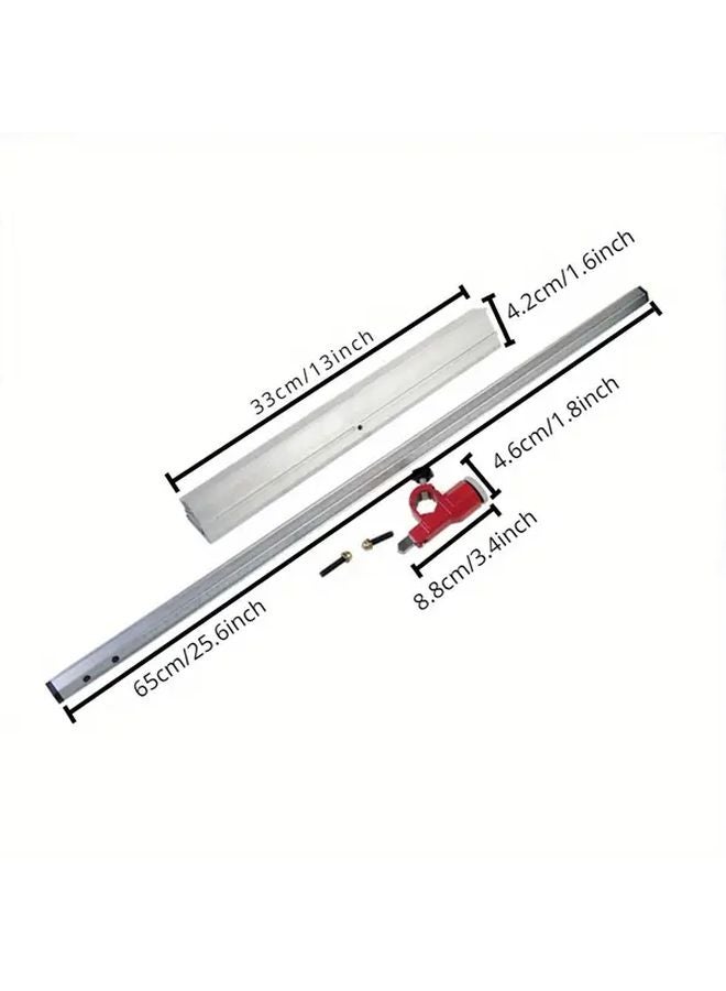 Silvery Aluminum Alloy T Shaped Push Glass Cutter 60cm Portable Tile Cutting Tool - Image 1