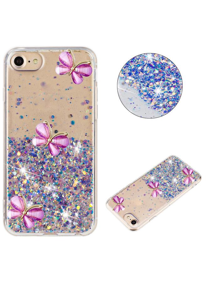 اس-توب جراب لهاتف iPhone 7 / 8 / SE 2022 جراب هاتف TPU لامع بنجوم السماء المرصعة بالنجوم - Image 1