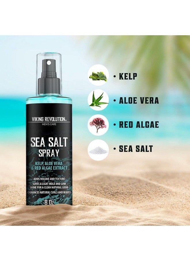 Viking Revolution Sea Salt Spray For Hair Men  Hair Texturizing Spray With Kelp Aloe Vera & Red Algae Extract  Surf Spray To Add Volume And Texture  Sea Salt Spray For Men Beach Hair Spray  8Oz  - Image 3