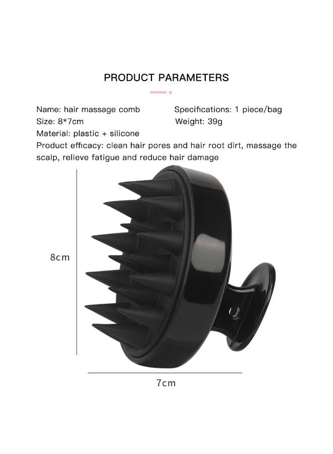 Luxury handheld shampoo brush for scalp massage during hair washing; soft silicone brush; scalp shampoo brush - Image 4