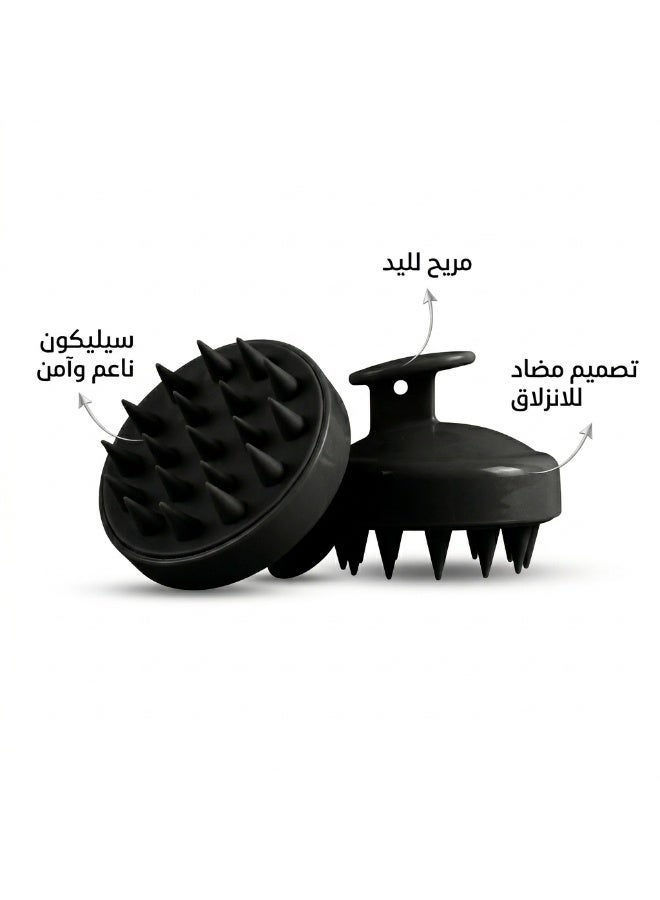 Luxury handheld shampoo brush for scalp massage during hair washing; soft silicone brush; scalp shampoo brush - Image 2