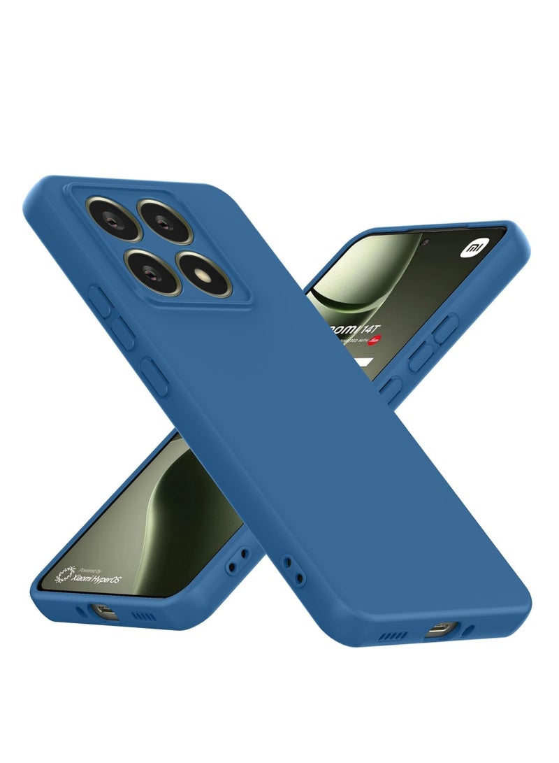 بورتوني جراب هاتف Xiaomi 14T من السيليكون السائل مع بطانة داخلية ناعمة ومرن ورفيع لحماية الكاميرا لهاتف Xiaomi 14T مقاس 6.6 بوصة - Image 1