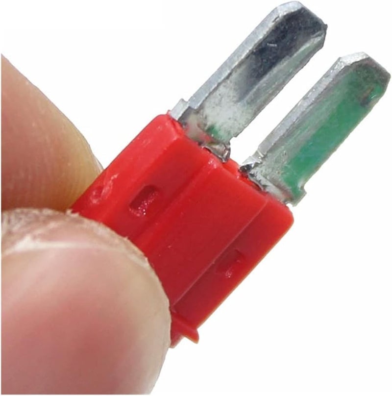 100 قطعة 10 أمبير ميكرو 2 فيوز طويل الأرجل 9مم × 15.5مم ميني M2 قدم إدراج سيارة - Image 4