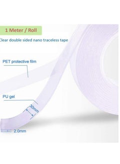 AIWANTO 2pcs Magic Adhesive Tape Washable Waterproof Double Sided Mounting Transparent 1 M  - Image 3