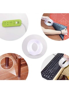 AIWANTO 2pcs Magic Adhesive Tape Washable Waterproof Double Sided Mounting Transparent 1 M  - Image 5