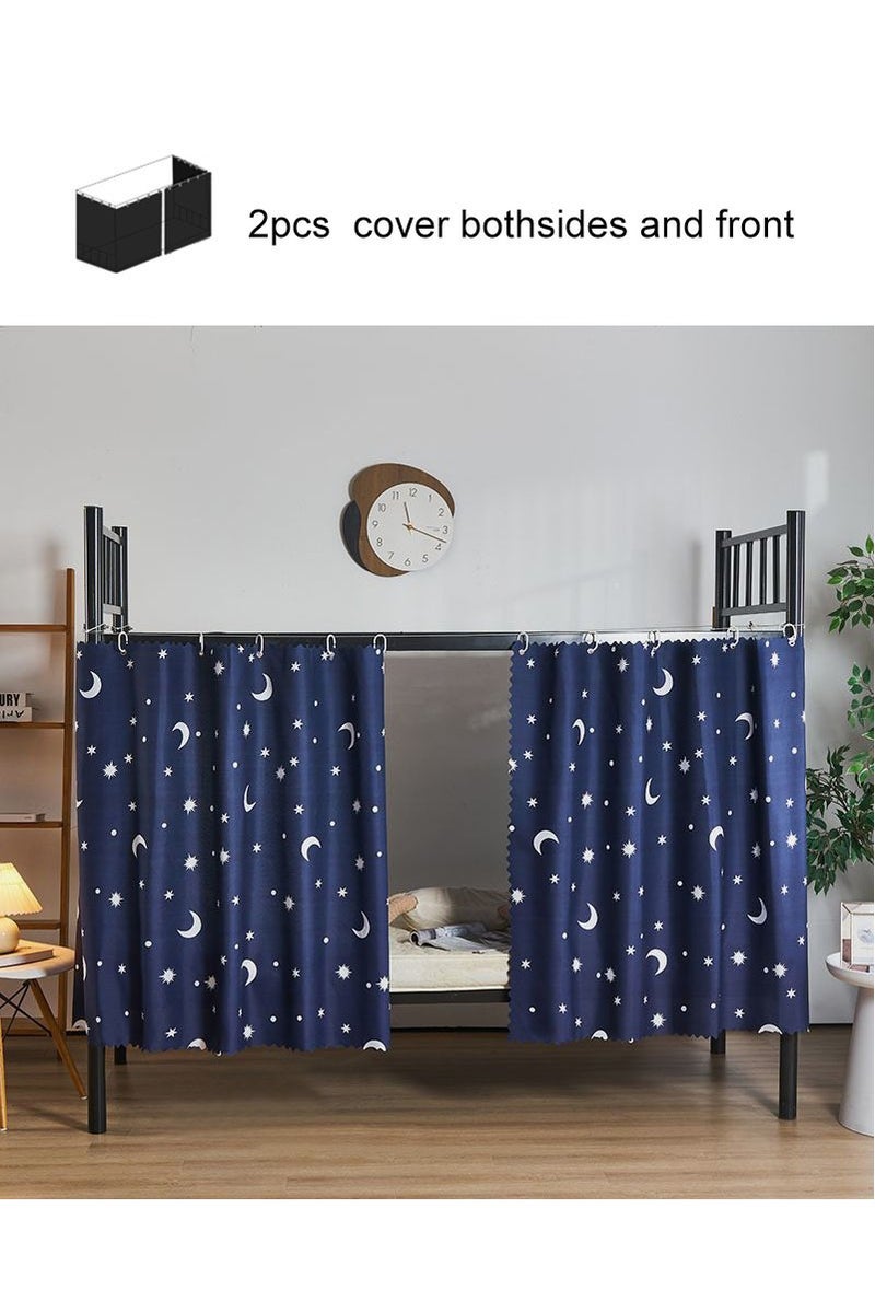 FASHION HOME 2PCS Bunk Bed Curtain Single Sleeper Canopy Blackout Cloth Shading Bedding Junior Students College Home Drapery - Image 1