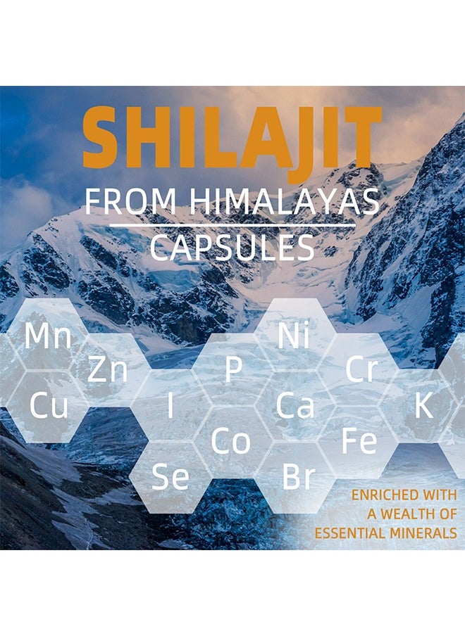 BIYODE - Shilajit Capsule, 600MG Original Himalayan, Natural Mineral Shilajit to Support Best Results, Natural Energy & Stamina Booster, Dietary Supplement for Men and Women, 60 Capsules - Image 1